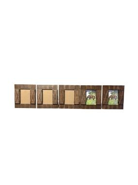 Lot of 5 - Barn Door Picture Frame rustic-style tabletop frames 5” x 7” photos